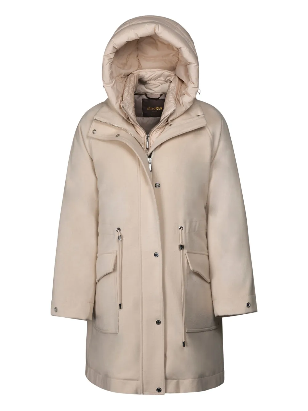 Moorer Alimena hooded coat - Toni neutri