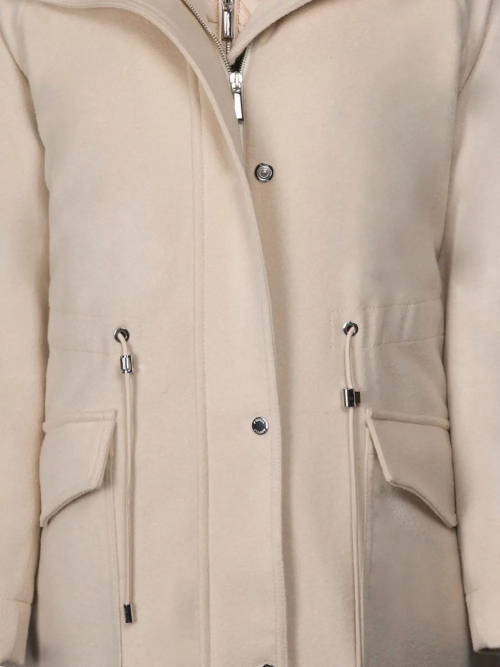 Moorer Alimena jas met capuchon Beige