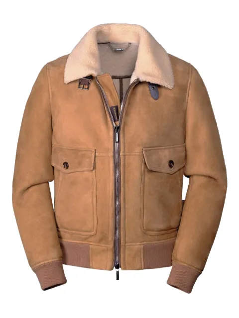 Moorer FIANO-ME7 shearling collar pocket jacket