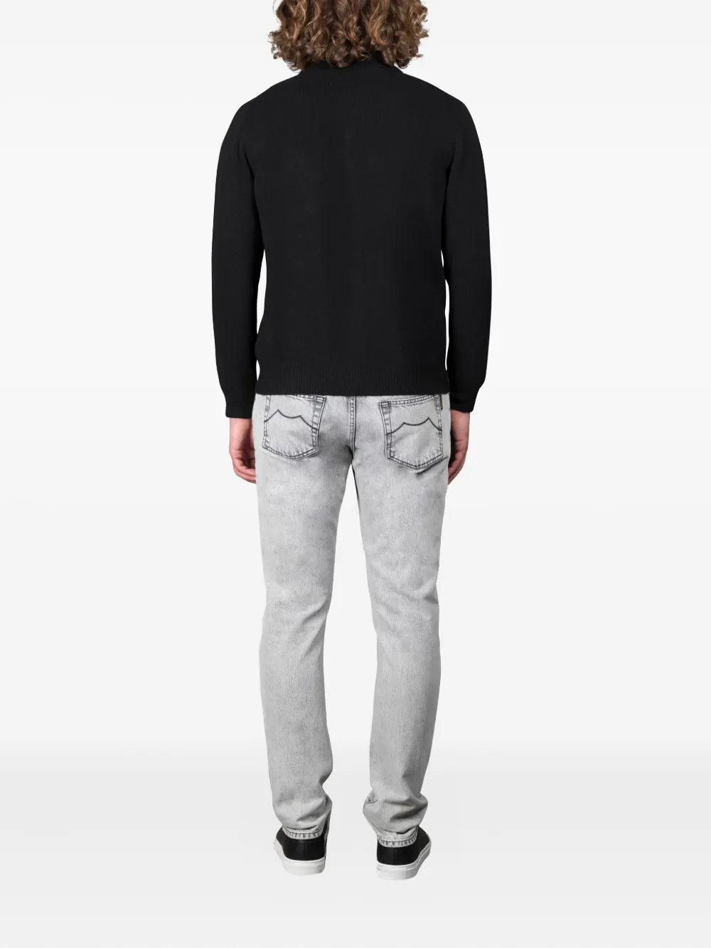 Moorer Allyn-ws3 vest met borstzakken Zwart