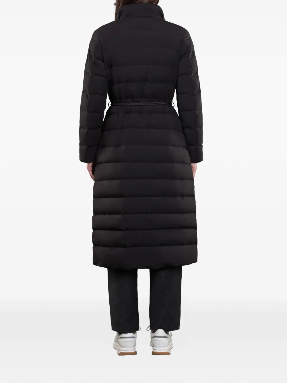  Moorer Raely Double-breasted Belted Coat - Black 