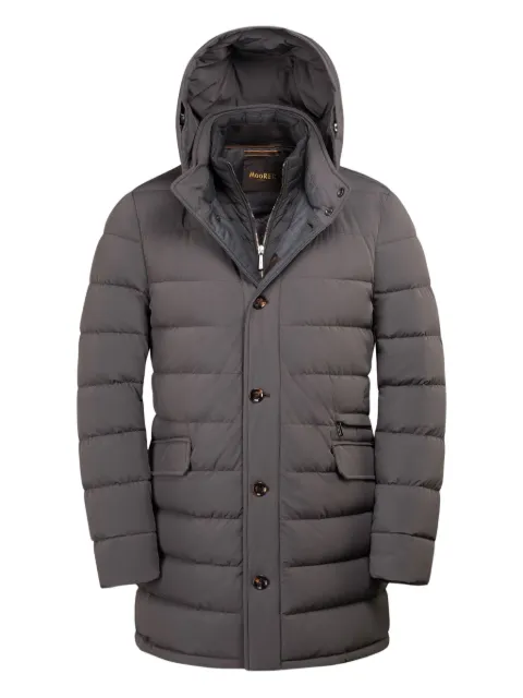 Moorer CALANDRI-KN hooded button jacket
