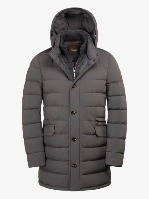 Moorer CALANDRI-KN hooded button jacket