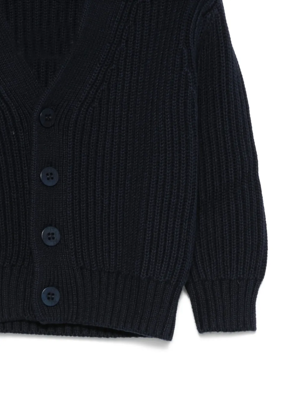 Il Gufo Vest met V-hals en knopen Blauw