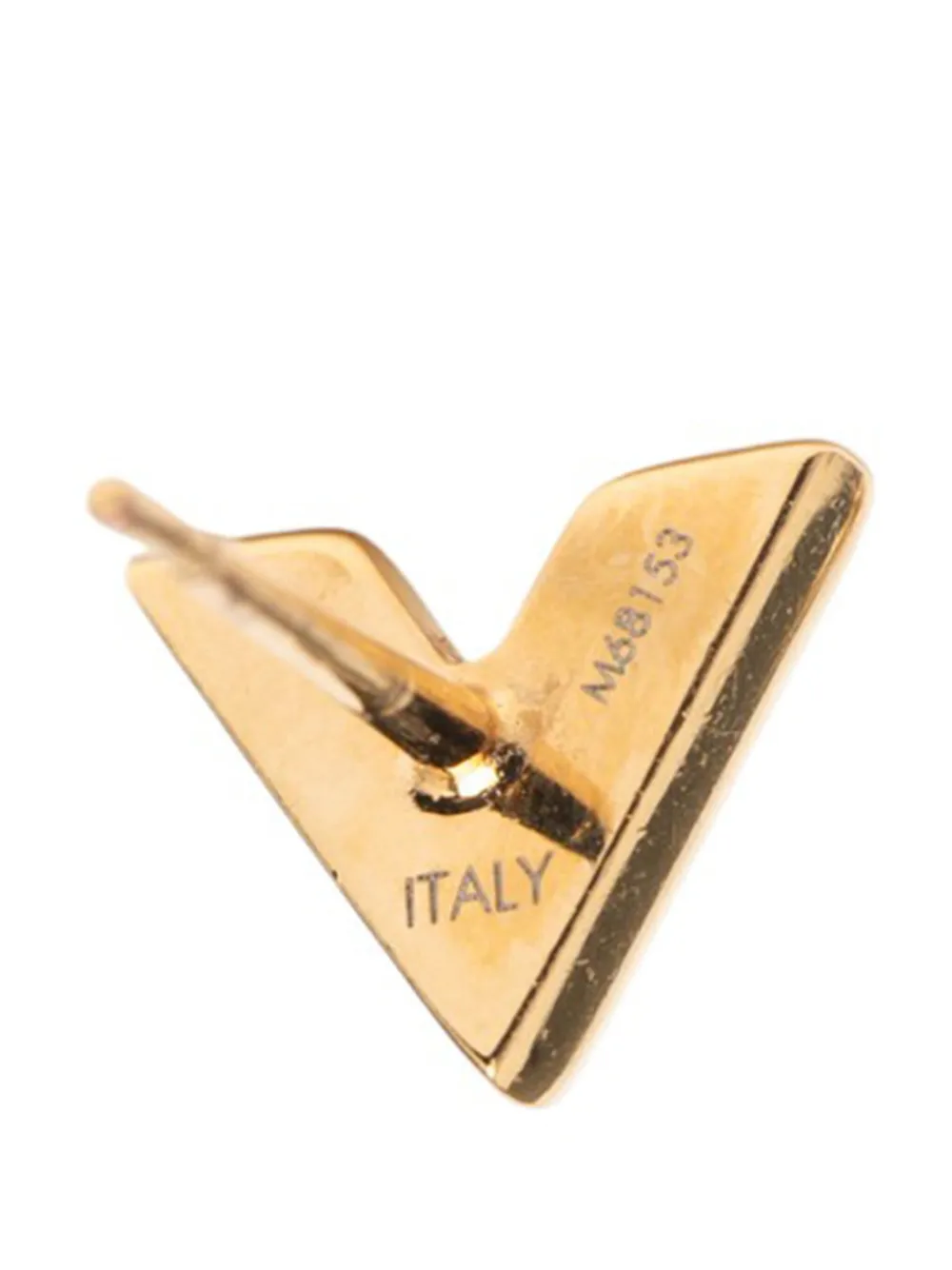 Pre-owned Louis Vuitton 2021-2025 Gold Plated Essential V Stud Earrings Costume Earrings