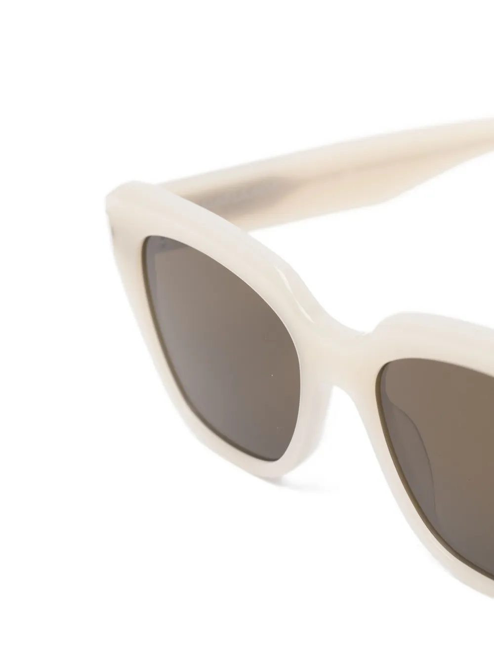 Saint Laurent Eyewear Zonnebril met geometrisch montuur Beige