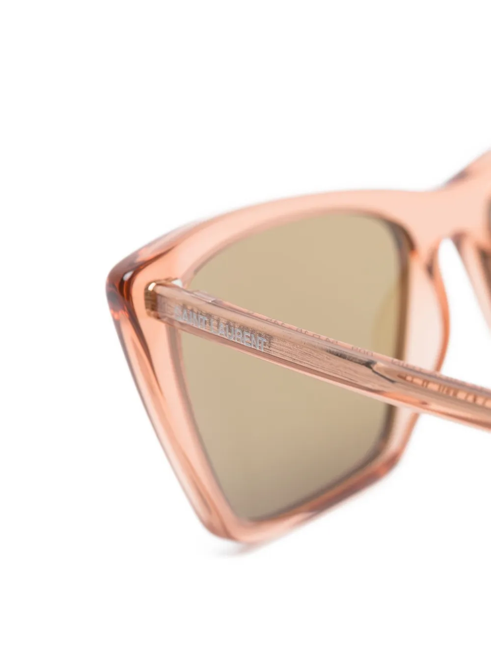 Saint Laurent Eyewear Zonnebril met geometrisch montuur Bruin