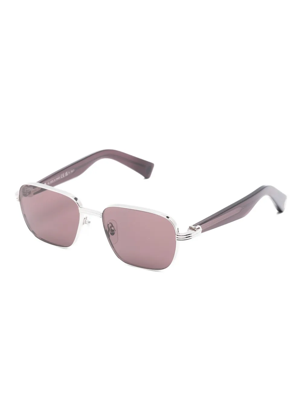 Cartier Eyewear Zonnebril met vierkant montuur - Zilver