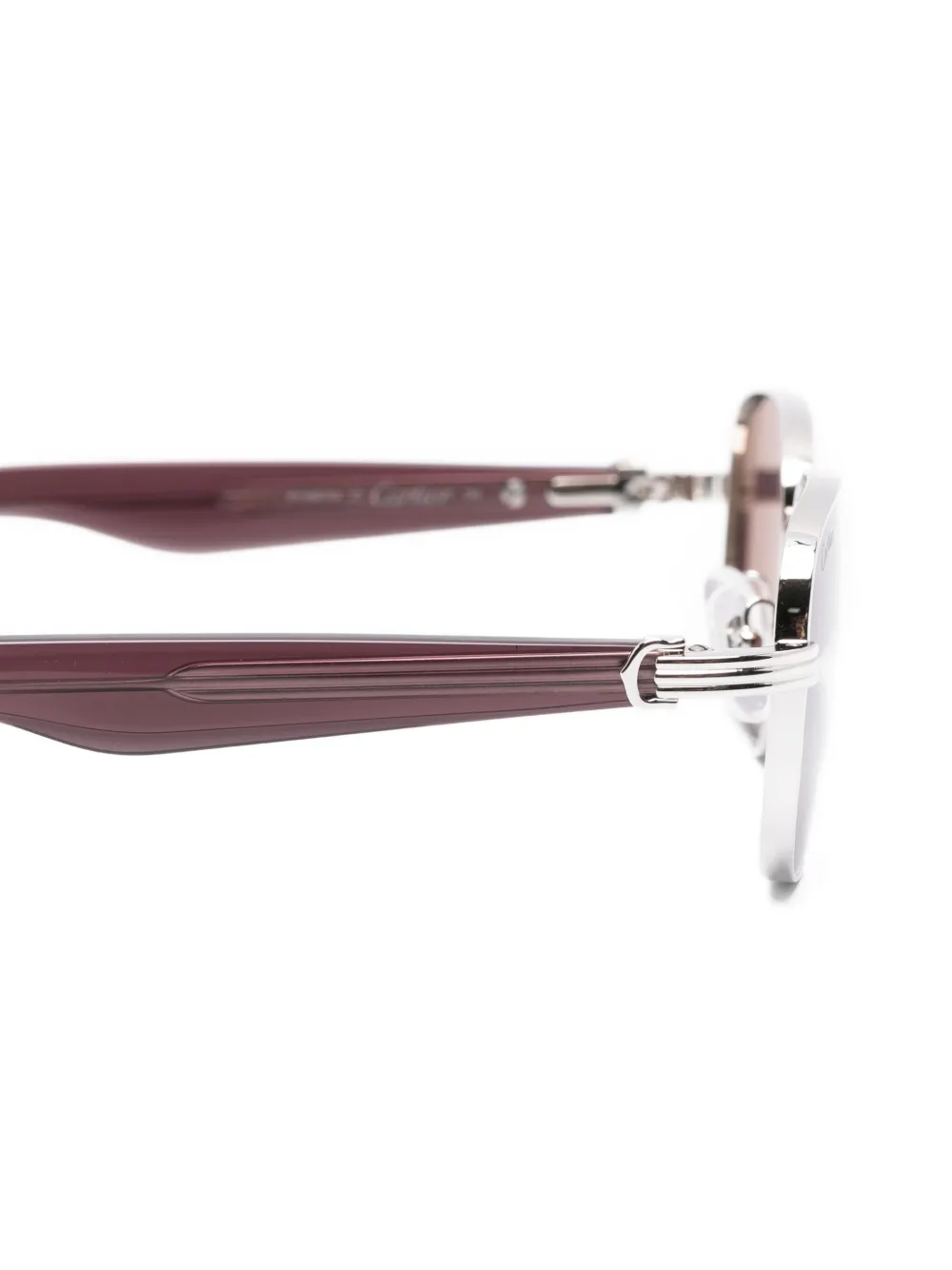 Cartier Eyewear Zonnebril met vierkant montuur Zilver