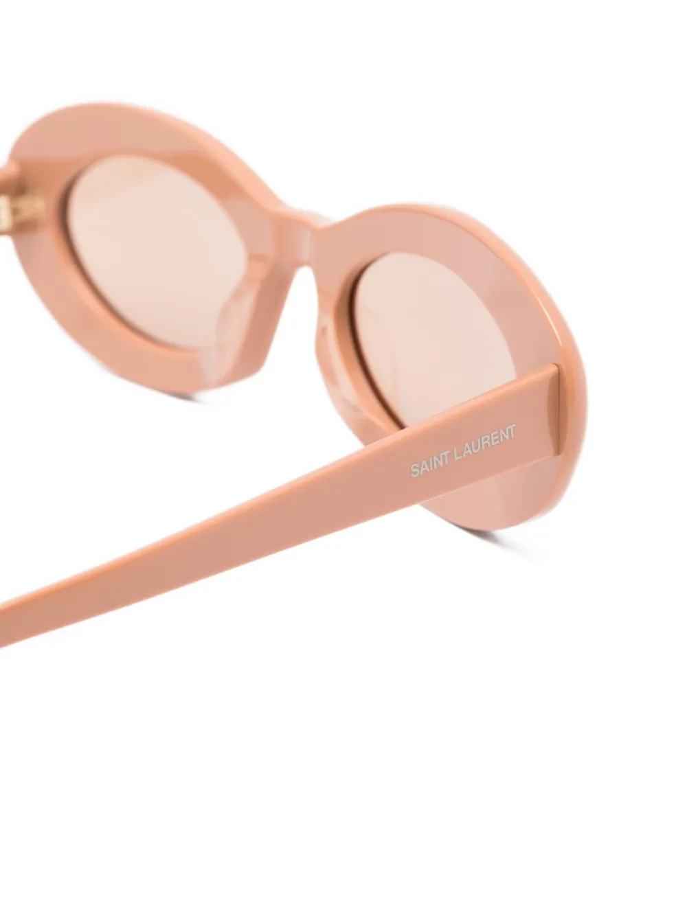 Saint Laurent Eyewear Zonnebril met ovalen montuur Roze