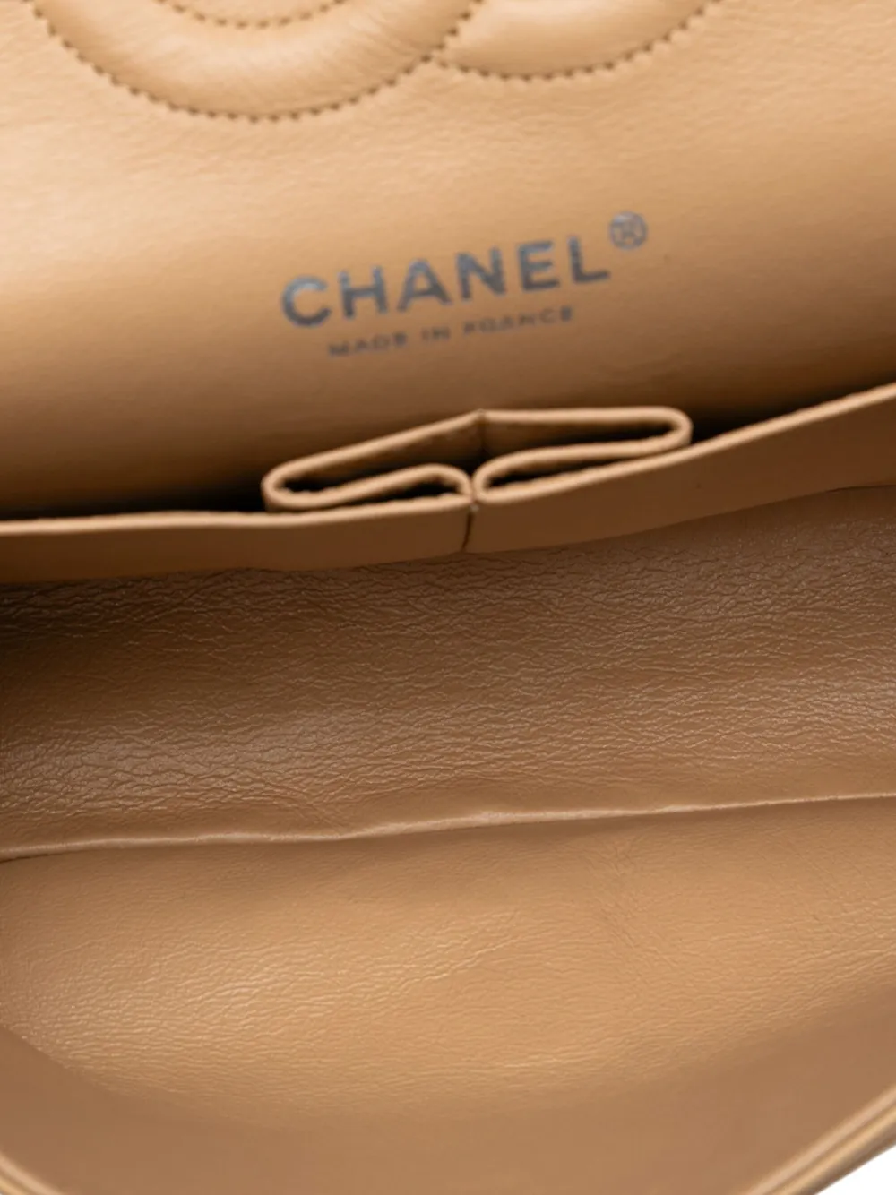 Pre-owned Chanel 2006-2008 Medium Classic Lambskin Double Flap Shoulder Bag In Brown