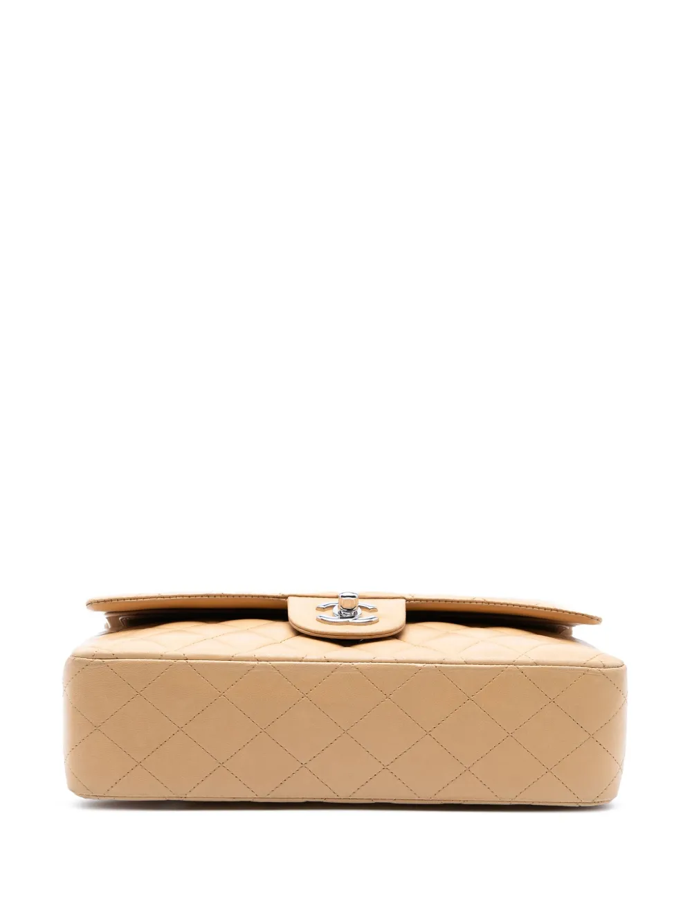 Pre-owned Chanel 2006-2008 Medium Classic Lambskin Double Flap Shoulder Bag In Brown