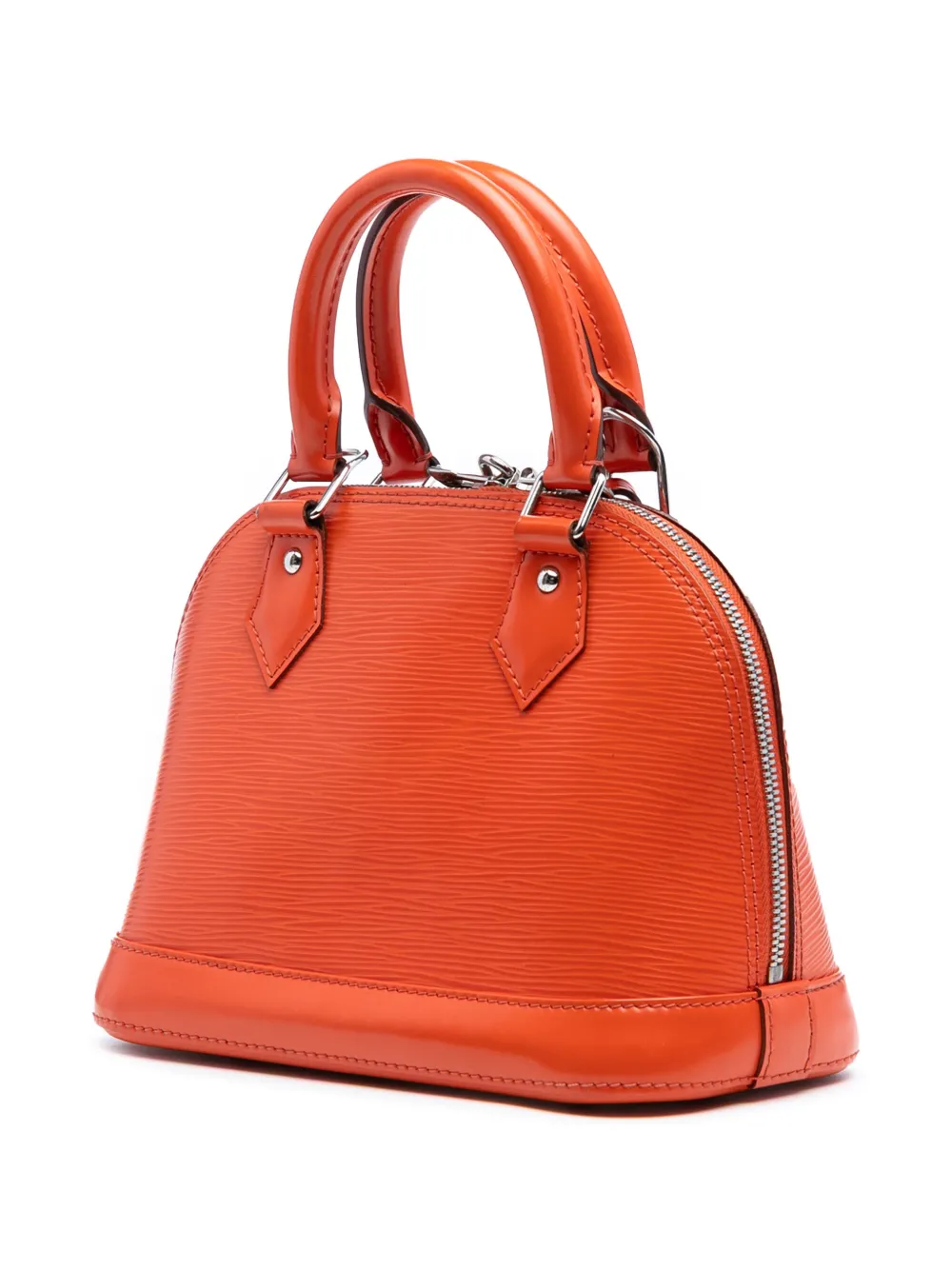 Pre-owned Louis Vuitton 2012 Epi Alma Bb Satchel In Orange