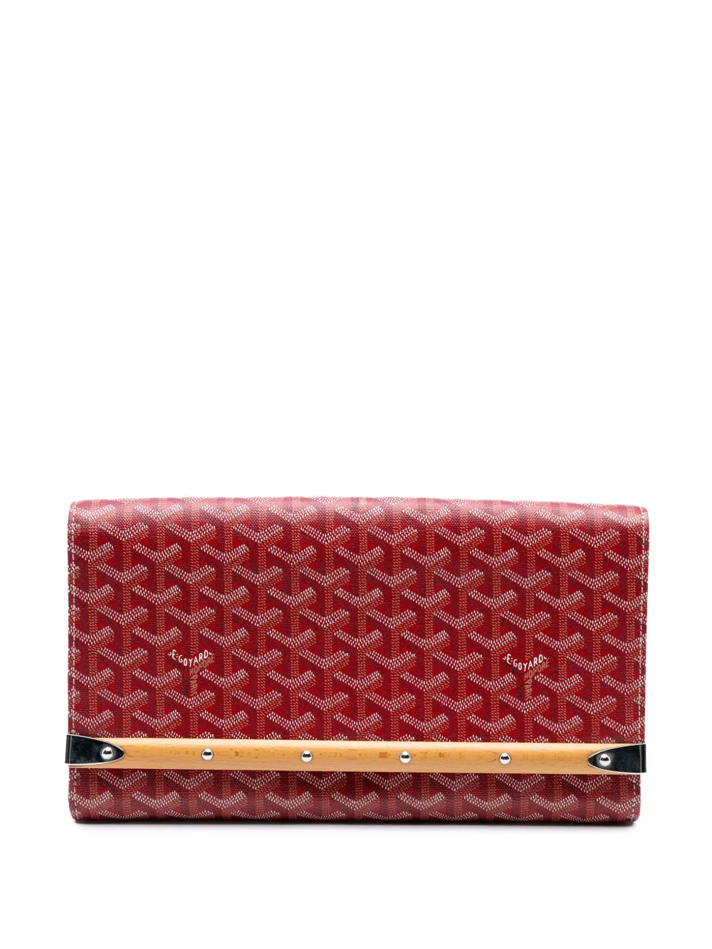 Goyard Pre-Owned 2012 Goyardine Monte Carlo Bois clutch bag - レッド Goyard Pre-Owned 2012 Goyardine Monte Carlo Bois clutch bag - レッド