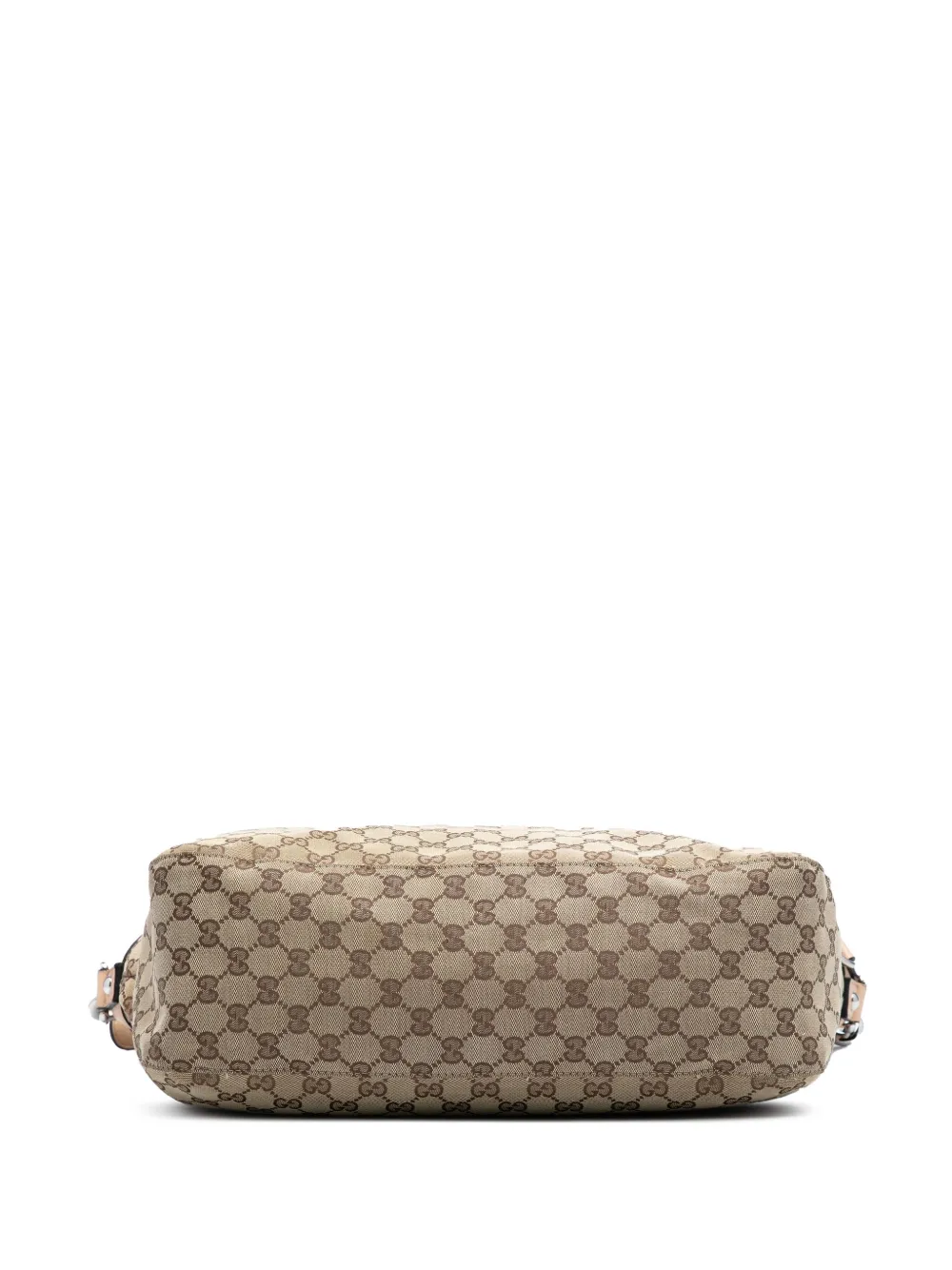 Pre-owned Gucci 2016-2025 Large Gg Canvas Icon Bit Satchel In Brown