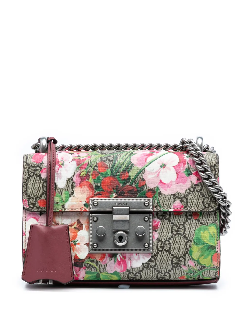 Gucci Pre-Owned 2016-2025 スモール GGスプリーム ブルーム パドロック ショルダーバッグ - ブラウン Gucci Pre-Owned 2016-2025 スモール GGスプリーム ブルーム パドロック ショルダーバッグ - ブラウン