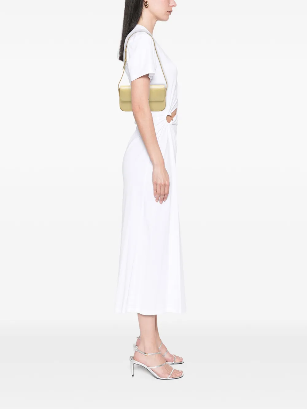 Celine Pre-Owned 2021 シャイニーカーフ クロード ショルダーバッグ - イエロー Celine Pre-Owned 2021 シャイニーカーフ クロード ショルダーバッグ - イエロー