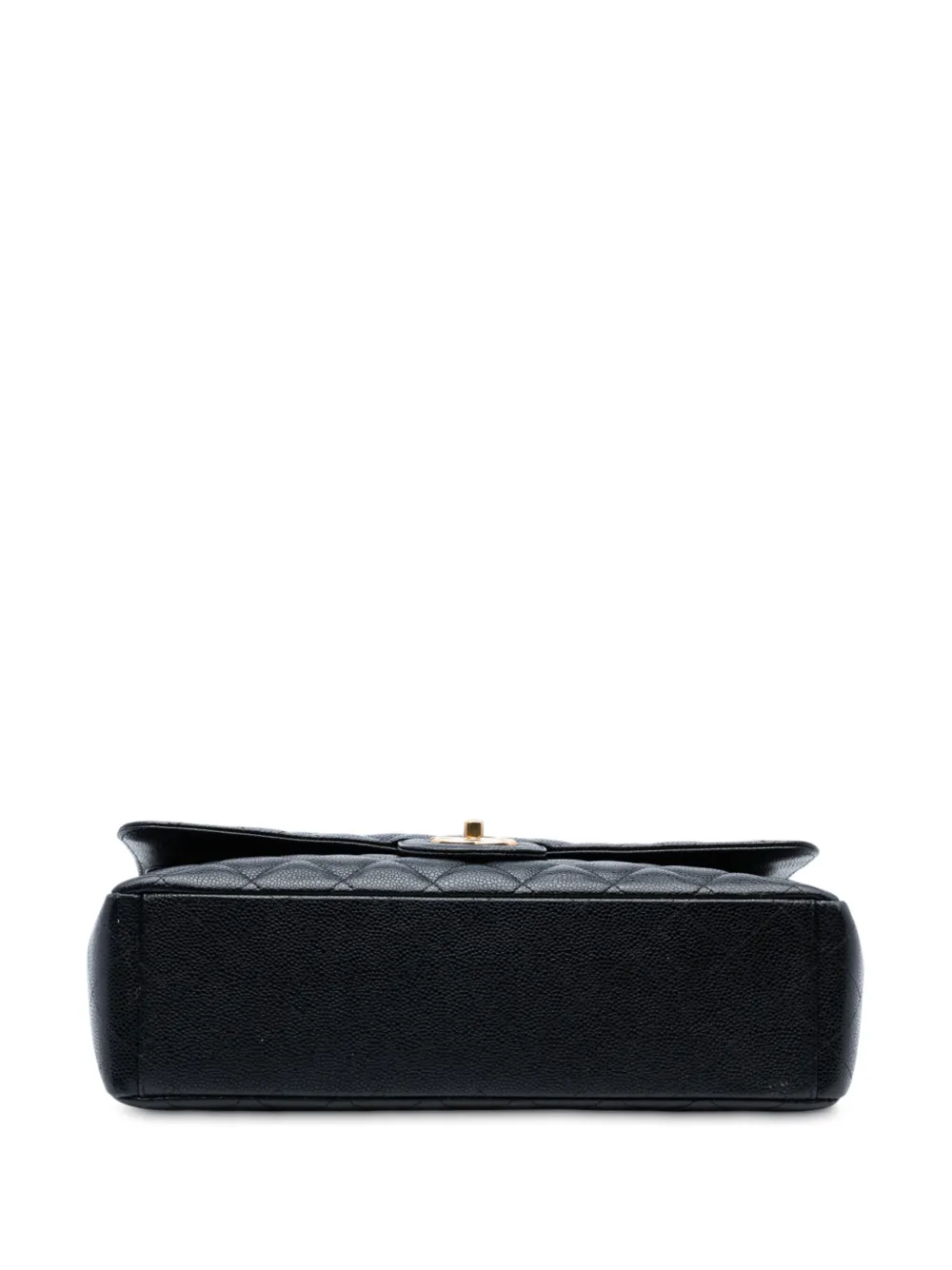 Pre-owned Chanel 2011 Maxi Classic Caviar Double Flap Shoulder Bag In Black