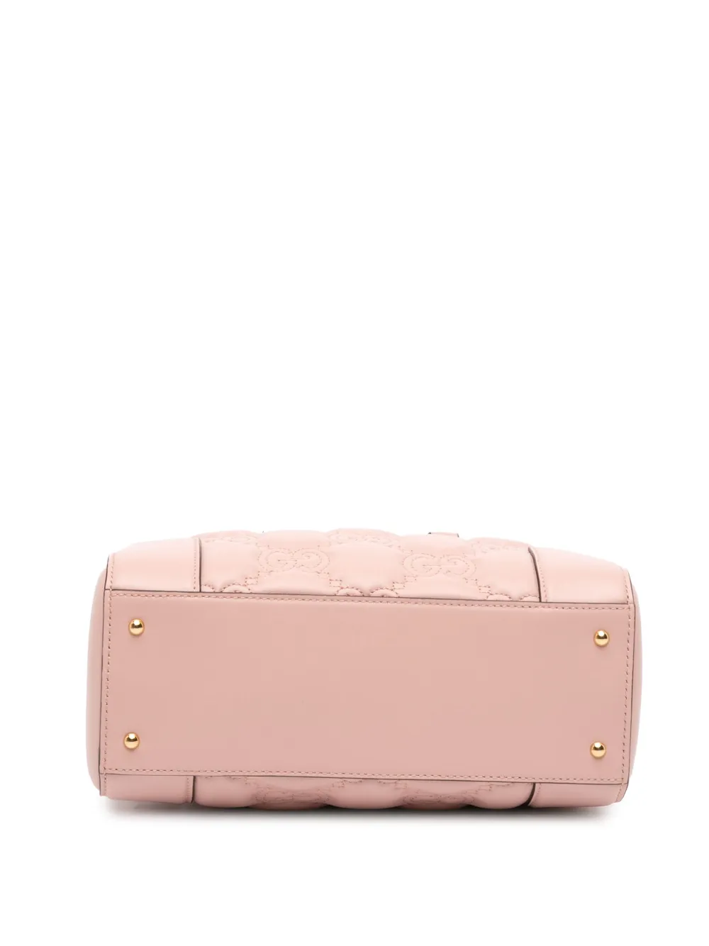 Pre-owned Gucci 2016-2025 Mini Gg Matelasse Leather Top Handle Bag Satchel In Pink