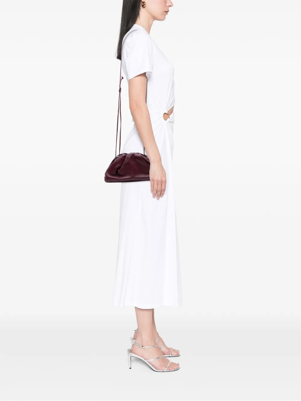 Pre-owned Bottega Veneta 2012-2025 Lambskin The Mini Pouch Crossbody Bag In Red
