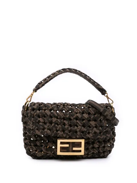 Fendi Pre-Owned 2010-2025 Mini Interlaced Canvas Zucca Baguette satchel