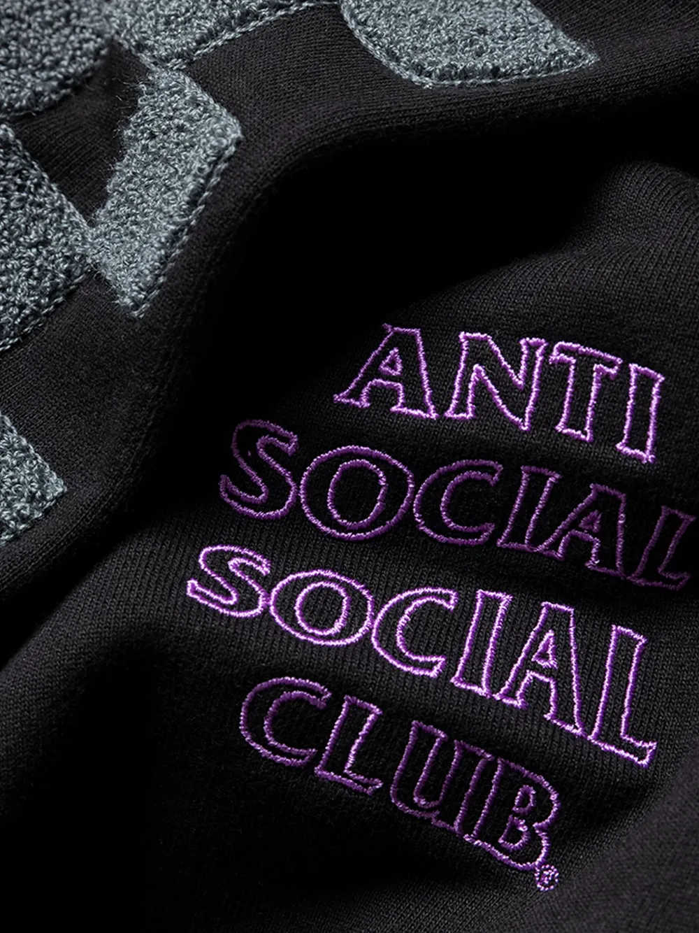 Anti Social Social Club Chenille Checkered Hoodie In Black