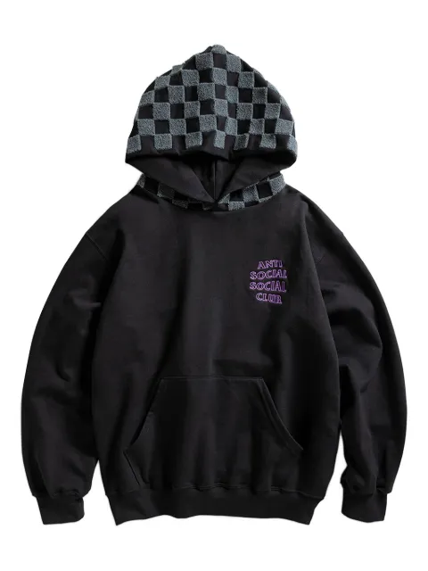 Anti Social Social Club chenille checkered hoodie