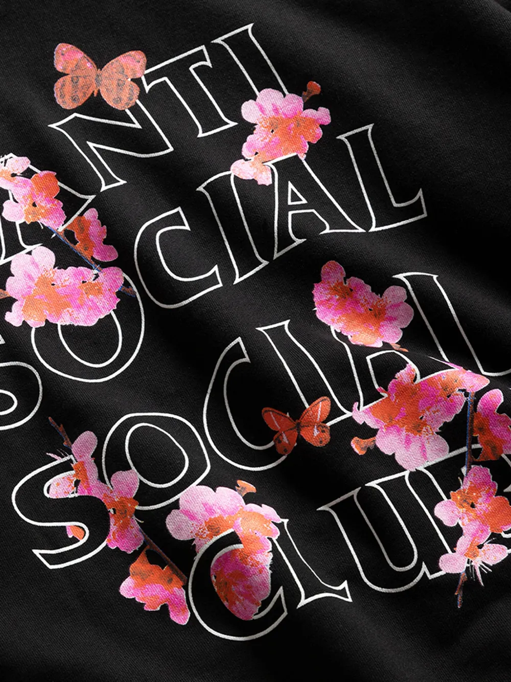 Anti Social Social Club Logo-print Hoodie In Black