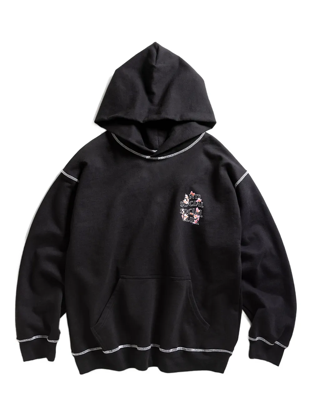 Anti Social Social Club Logo-print Hoodie In Black