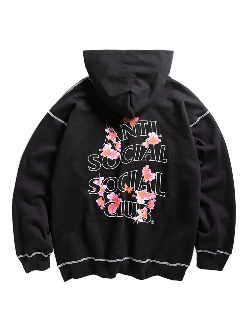 Anti Social Social Club Logo-print Hoodie In Black