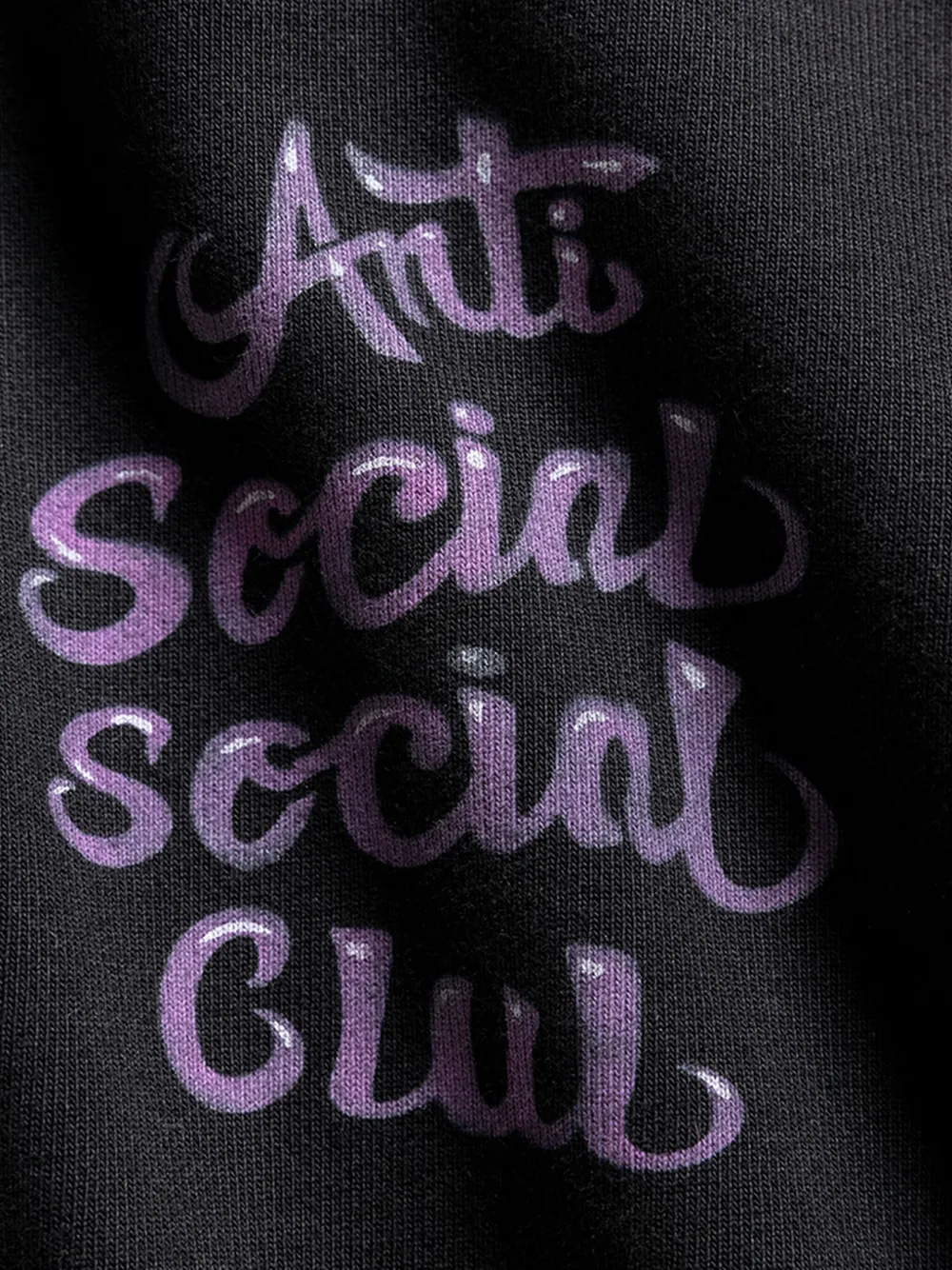 Anti Social Social Club Logo-print Hoodie In Black