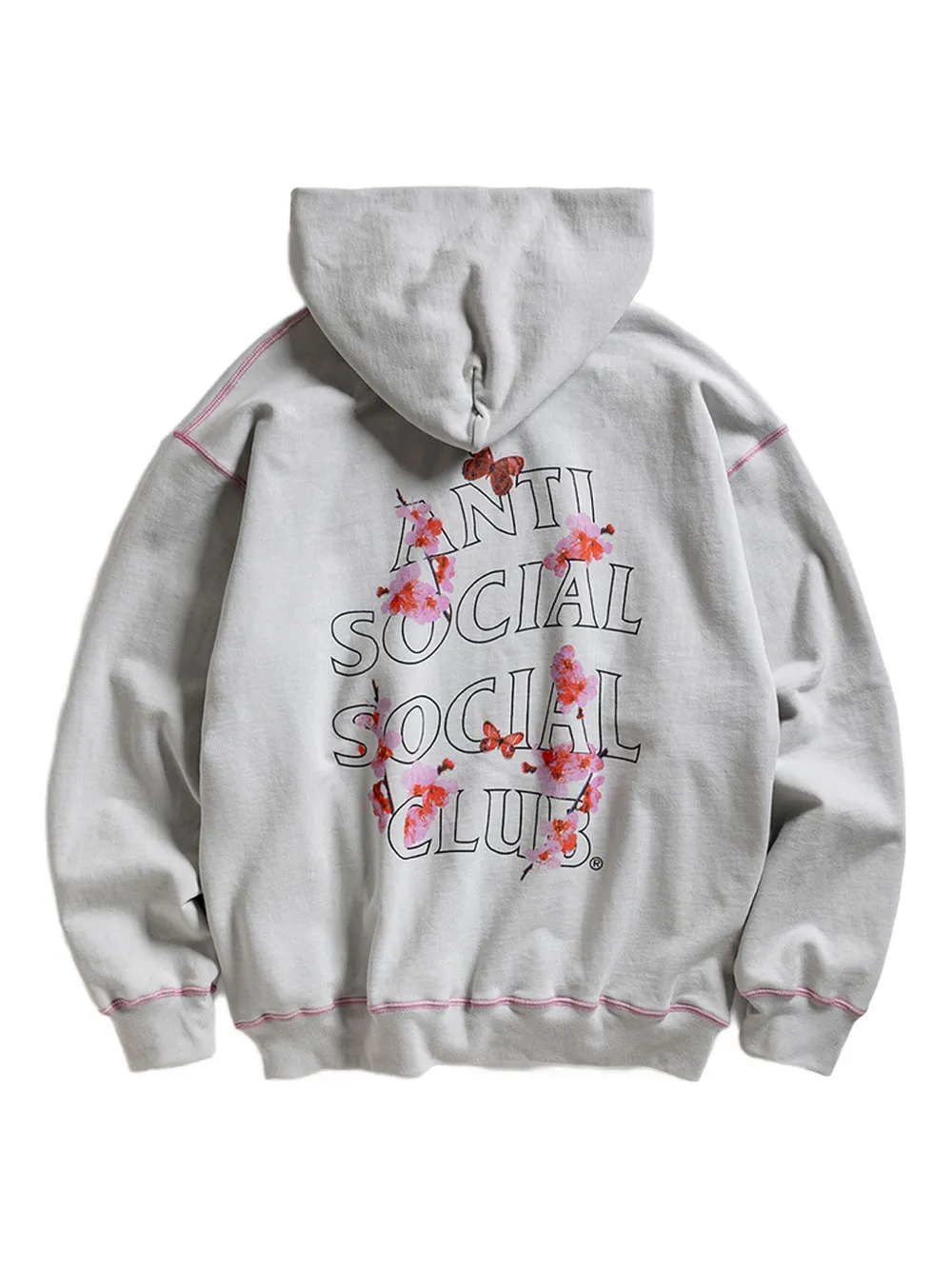 Anti Social Social Club Logo-print Hoodie In Gray