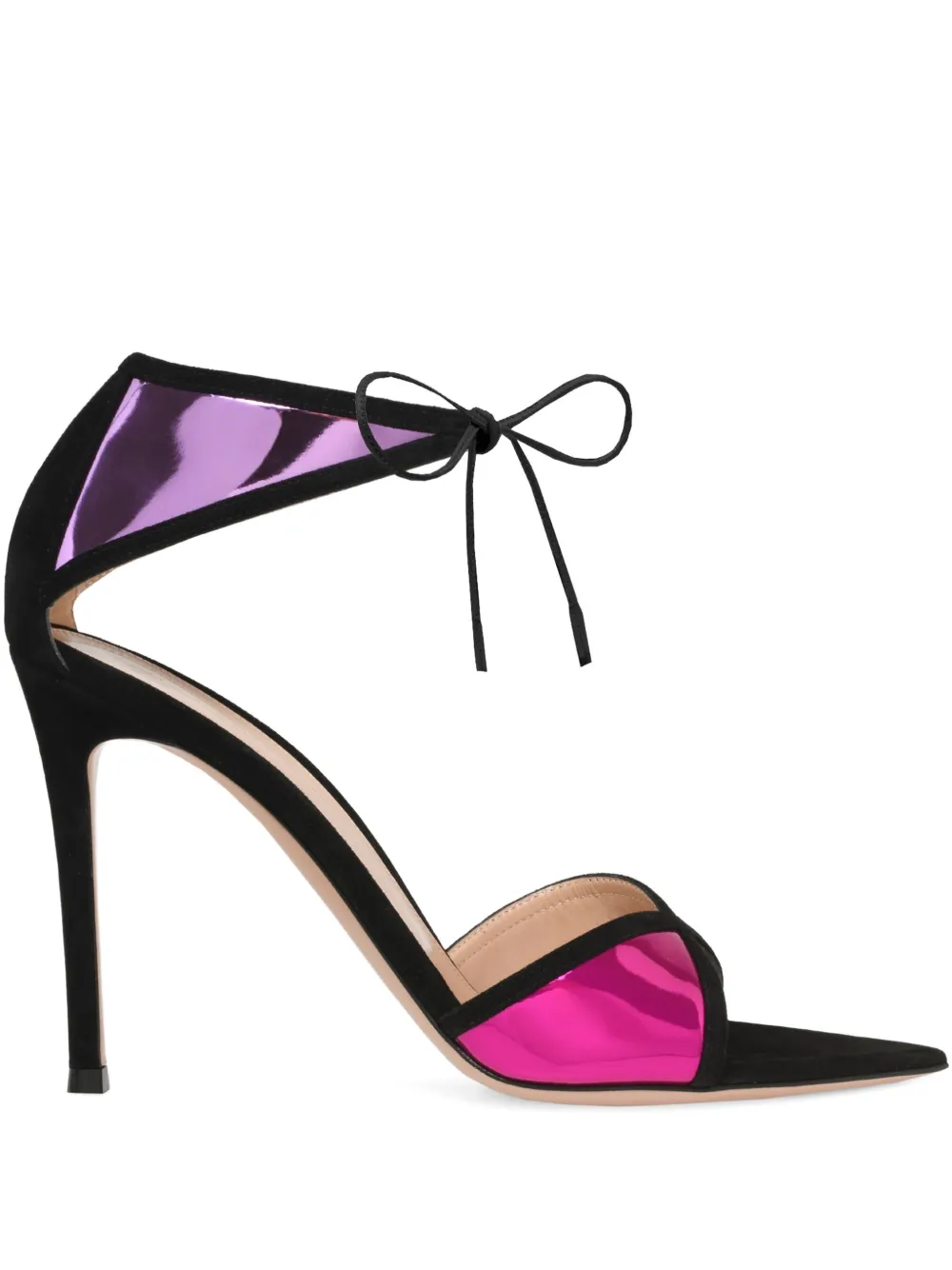 Gianvito Rossi 105 mm Confetti sandalen met enkelbandje en hak Zwart