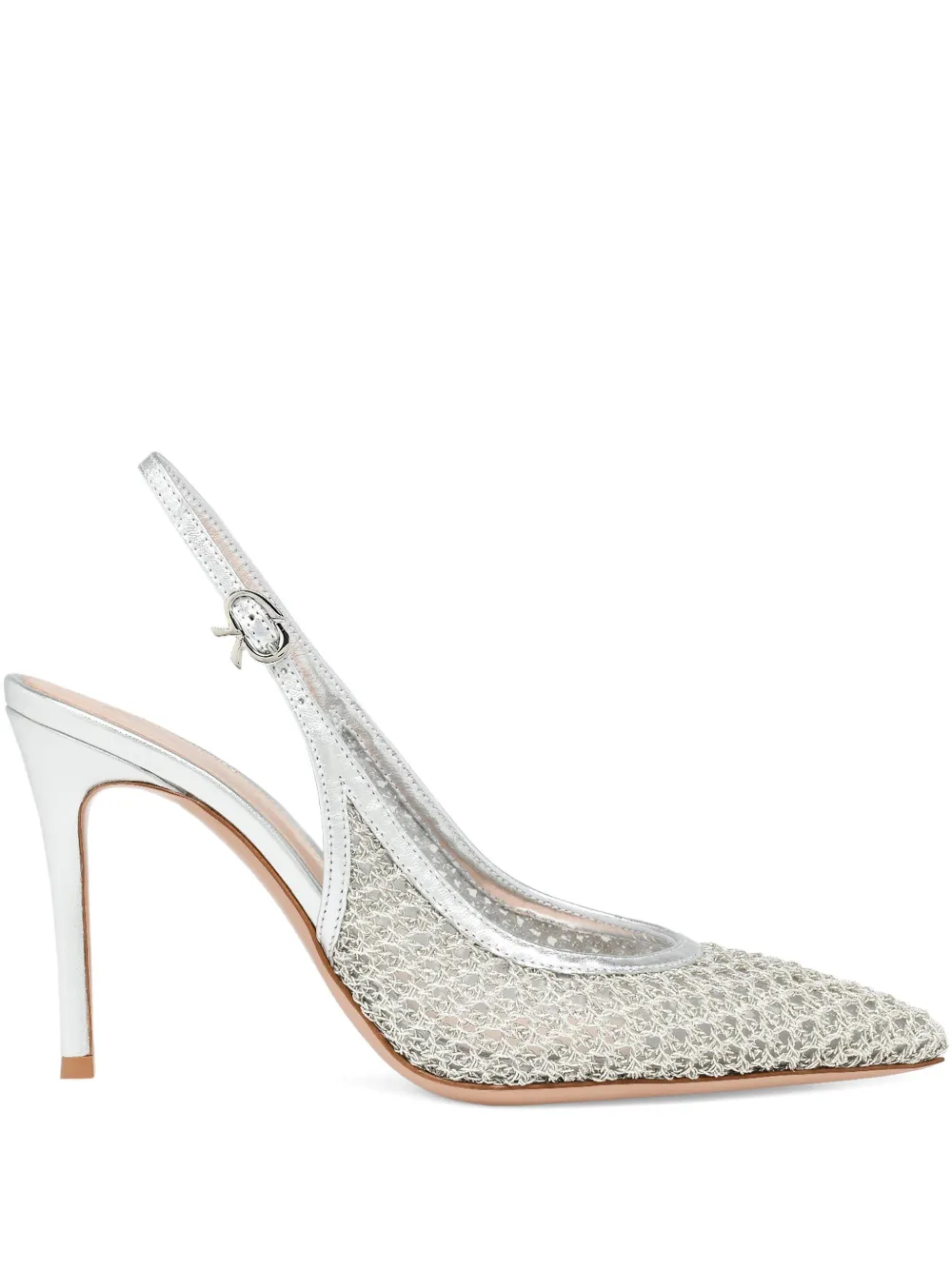Gianvito Rossi Nikki slingback pumps met puntige neus Grijs