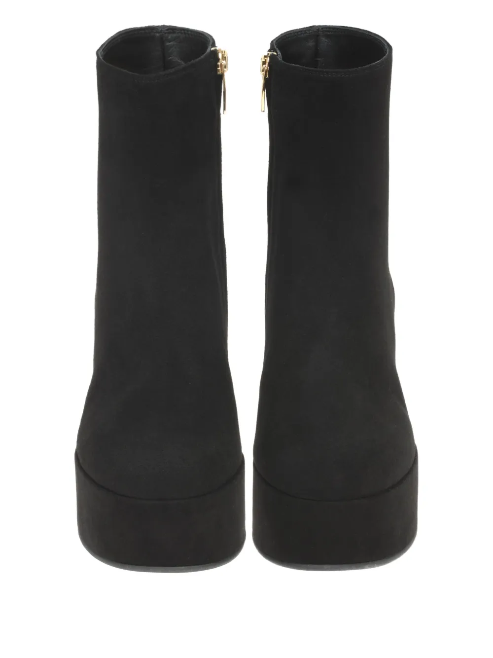 Gianvito Rossi Sally enkellaarzen met plateauzool Zwart