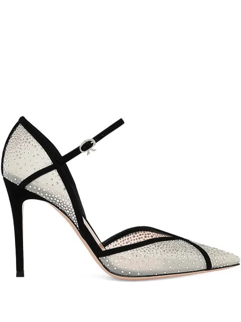 Gianvito Rossi D'orsay embellished heeled pumps