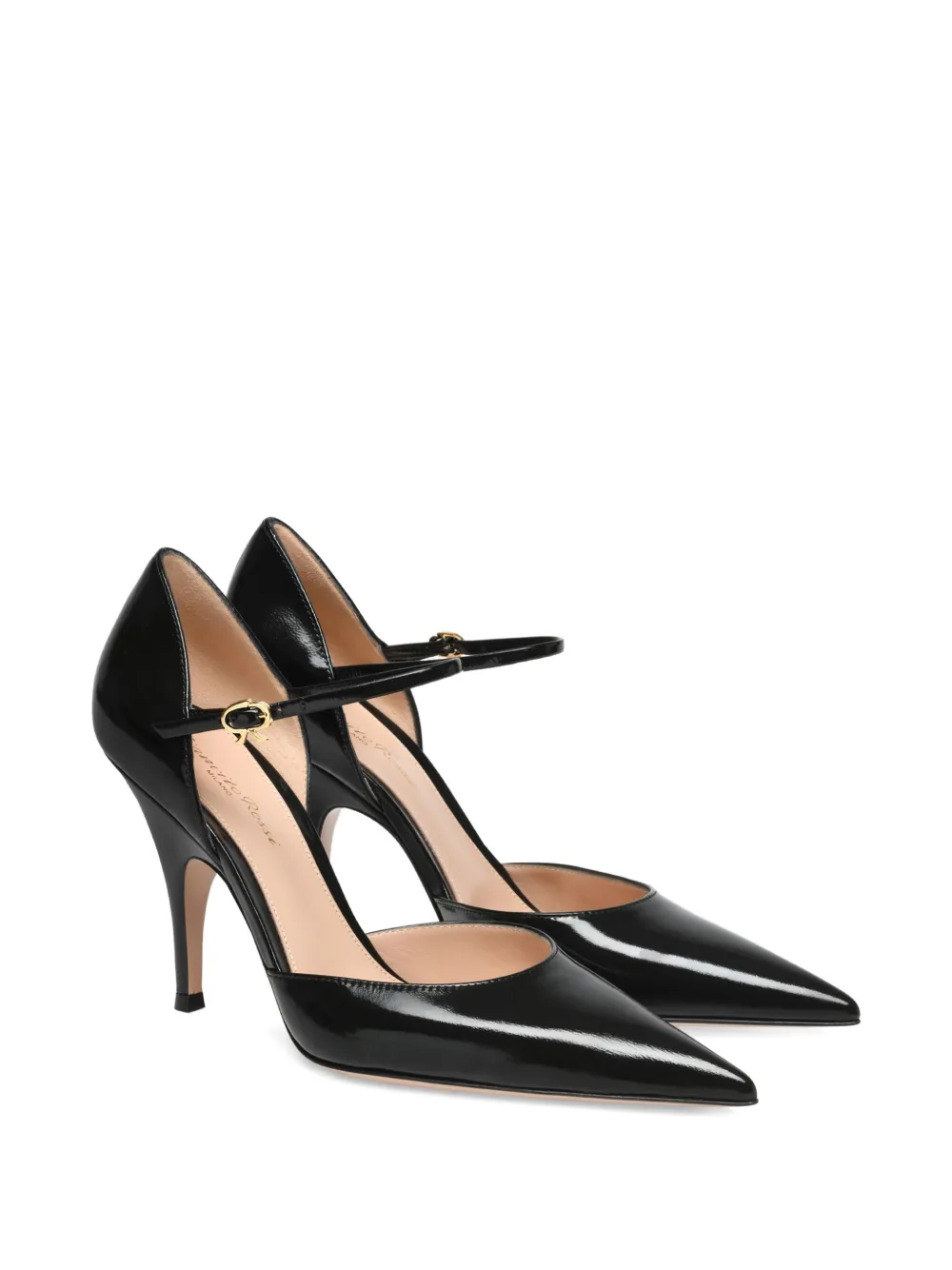 Gianvito Rossi 95 mm 'Sofia D'Orsay' pumps met puntige neus Zwart