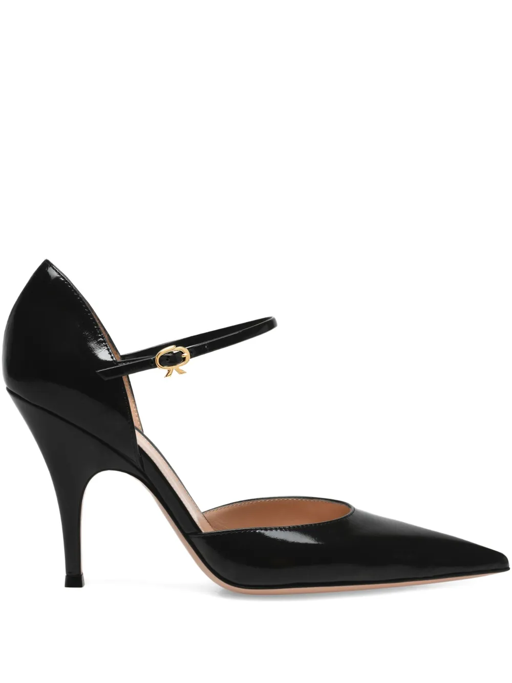 Gianvito Rossi 95 mm 'Sofia D'Orsay' pumps met puntige neus Zwart