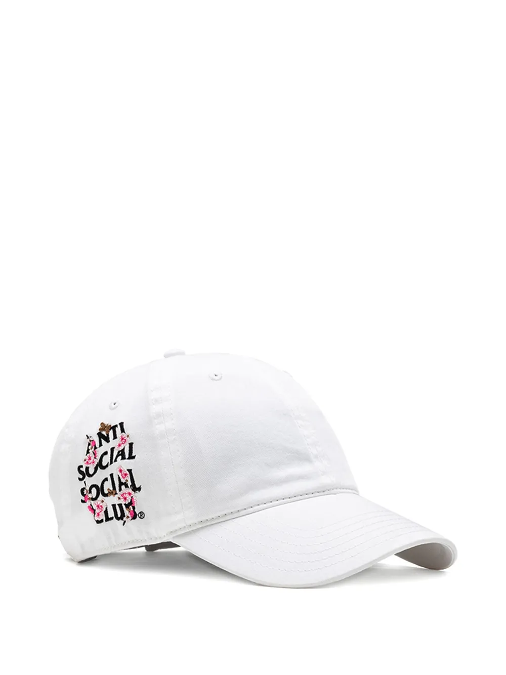 Anti Social Social Club Logo-embroidered Cap In White