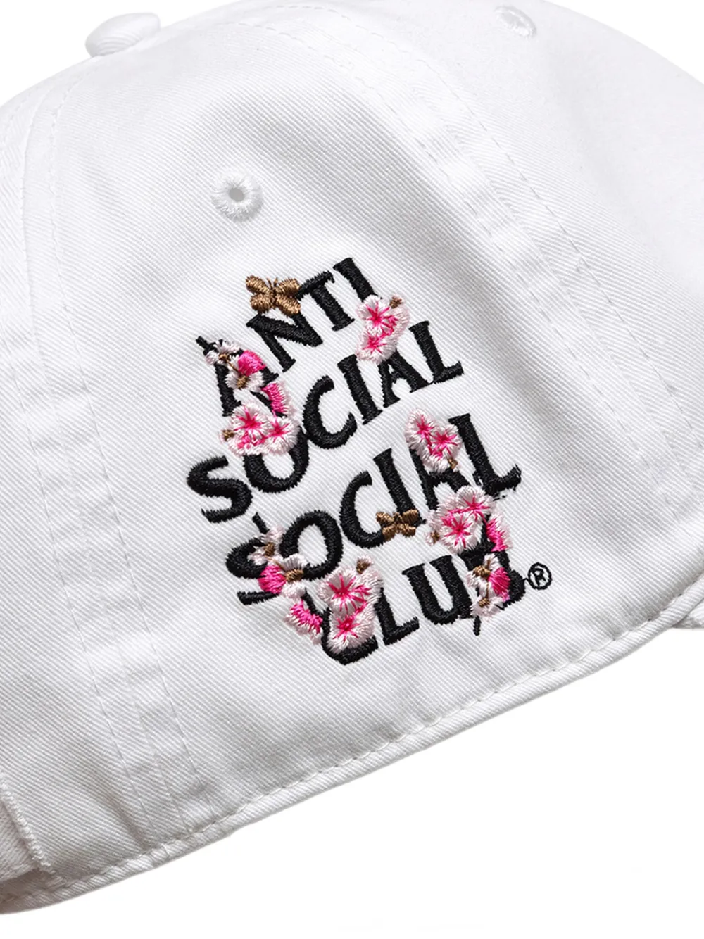 Anti Social Social Club Logo-embroidered Cap In White
