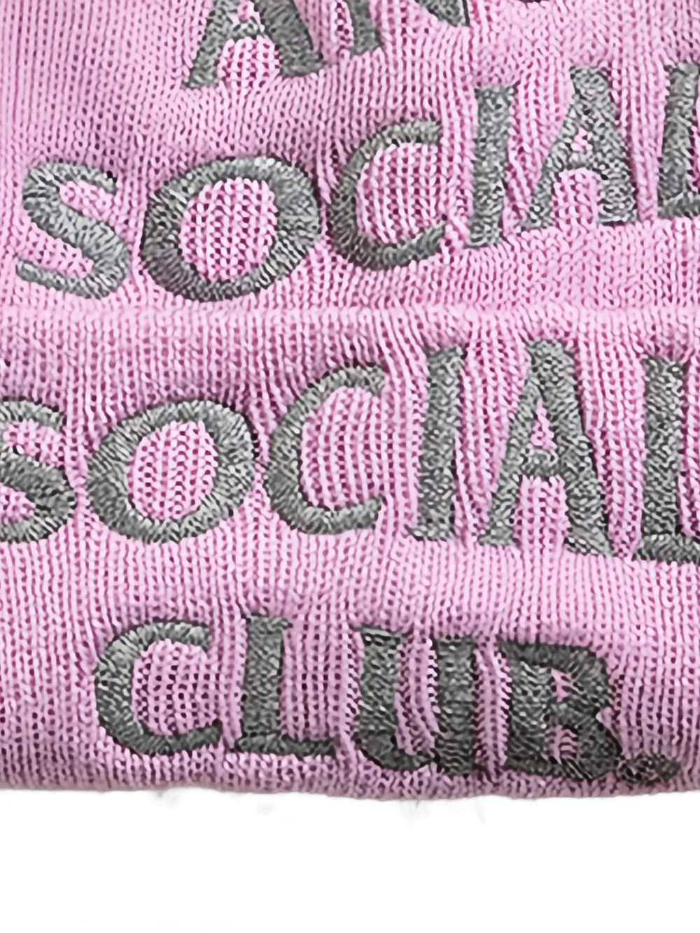Anti Social Social Club Logo-embroidered Beanie In Purple