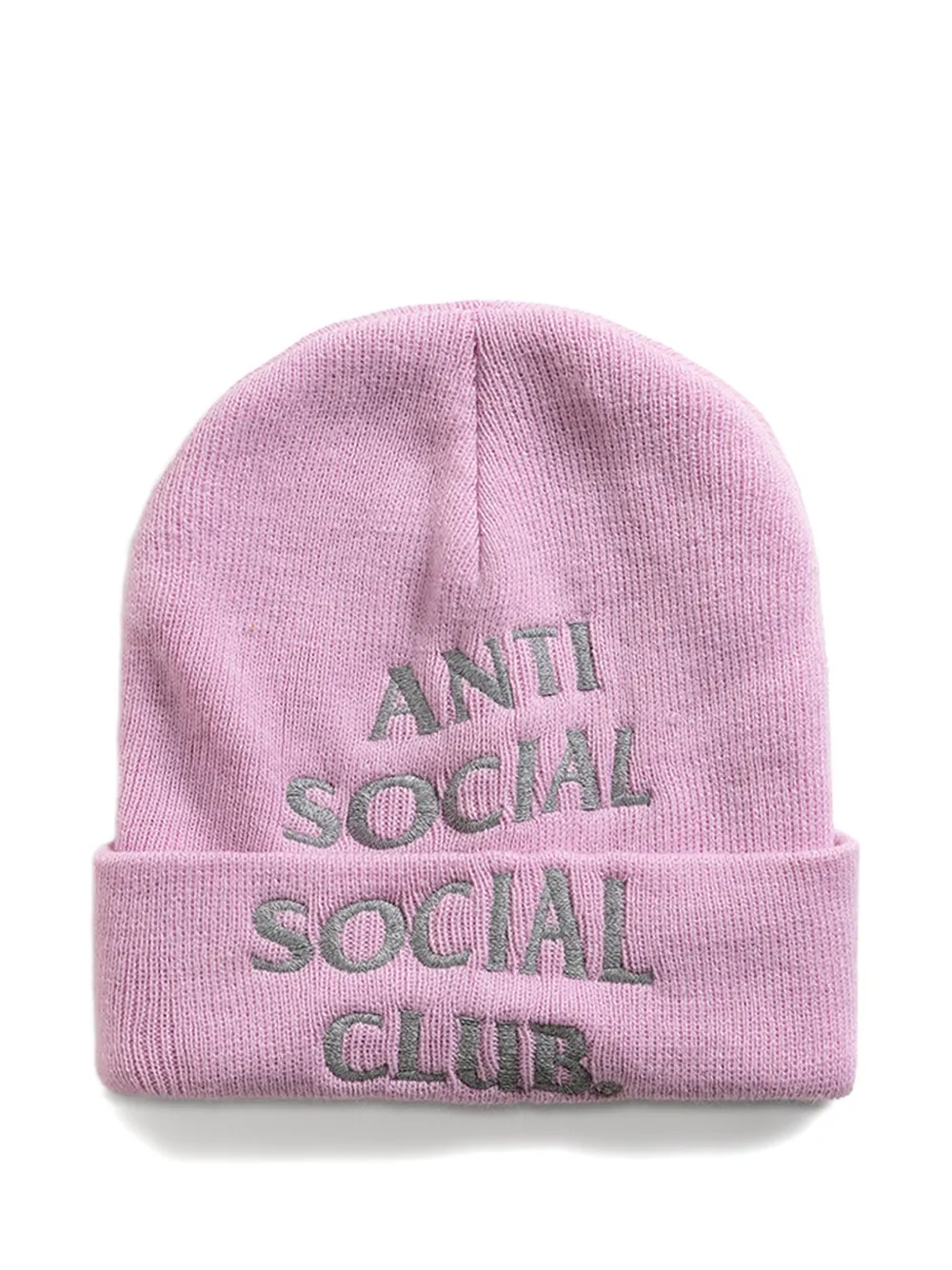 Anti Social Social Club Logo-embroidered Beanie In Purple