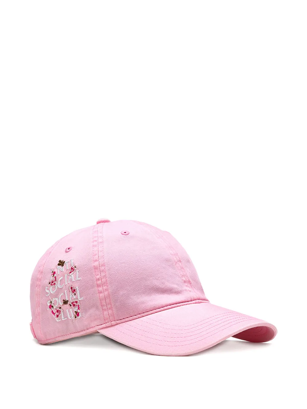 Anti Social Social Club Logo-embroidered Cap In Pink
