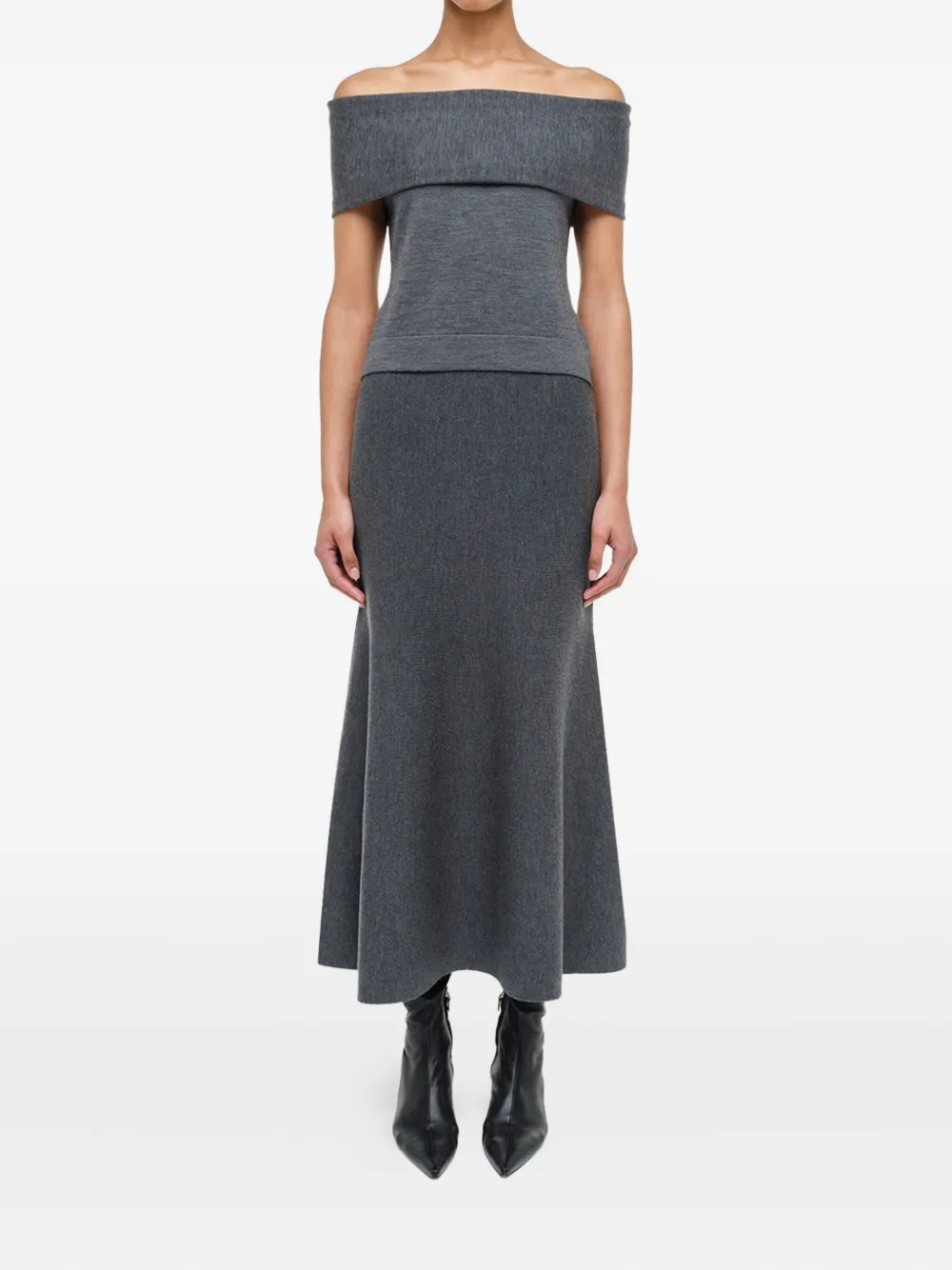 Simkhai Atwood Midi Skirt In Gray