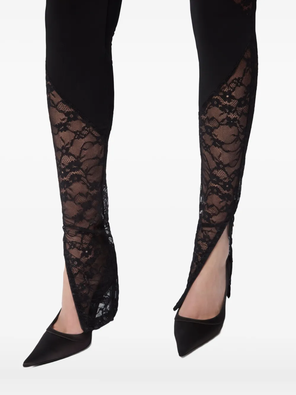 Nina Ricci Legging met patchwork Zwart