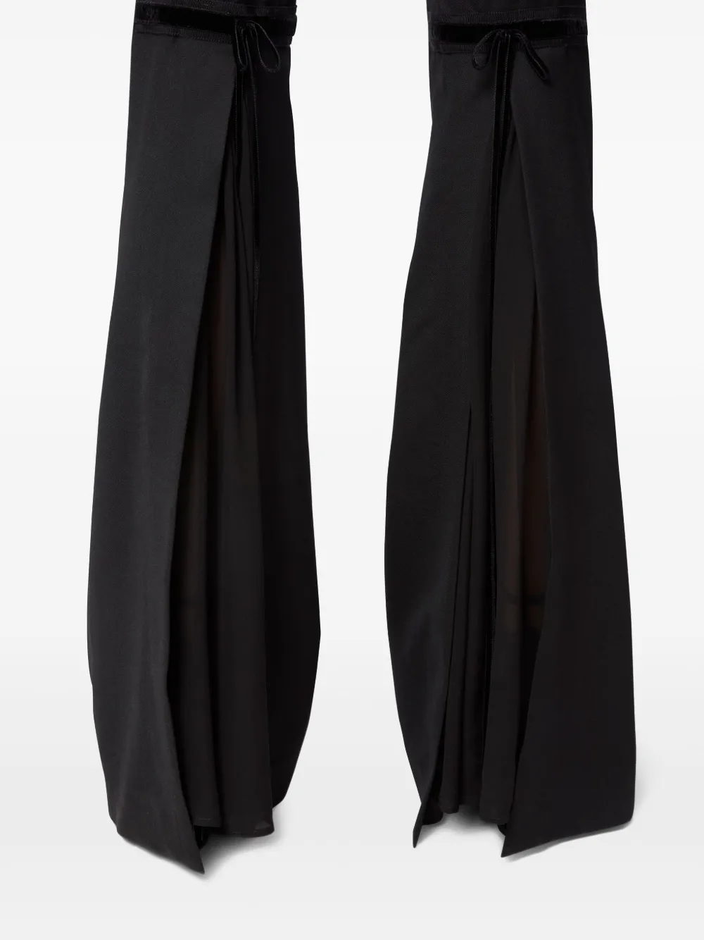 Nina Ricci Flared broek met strik Goud