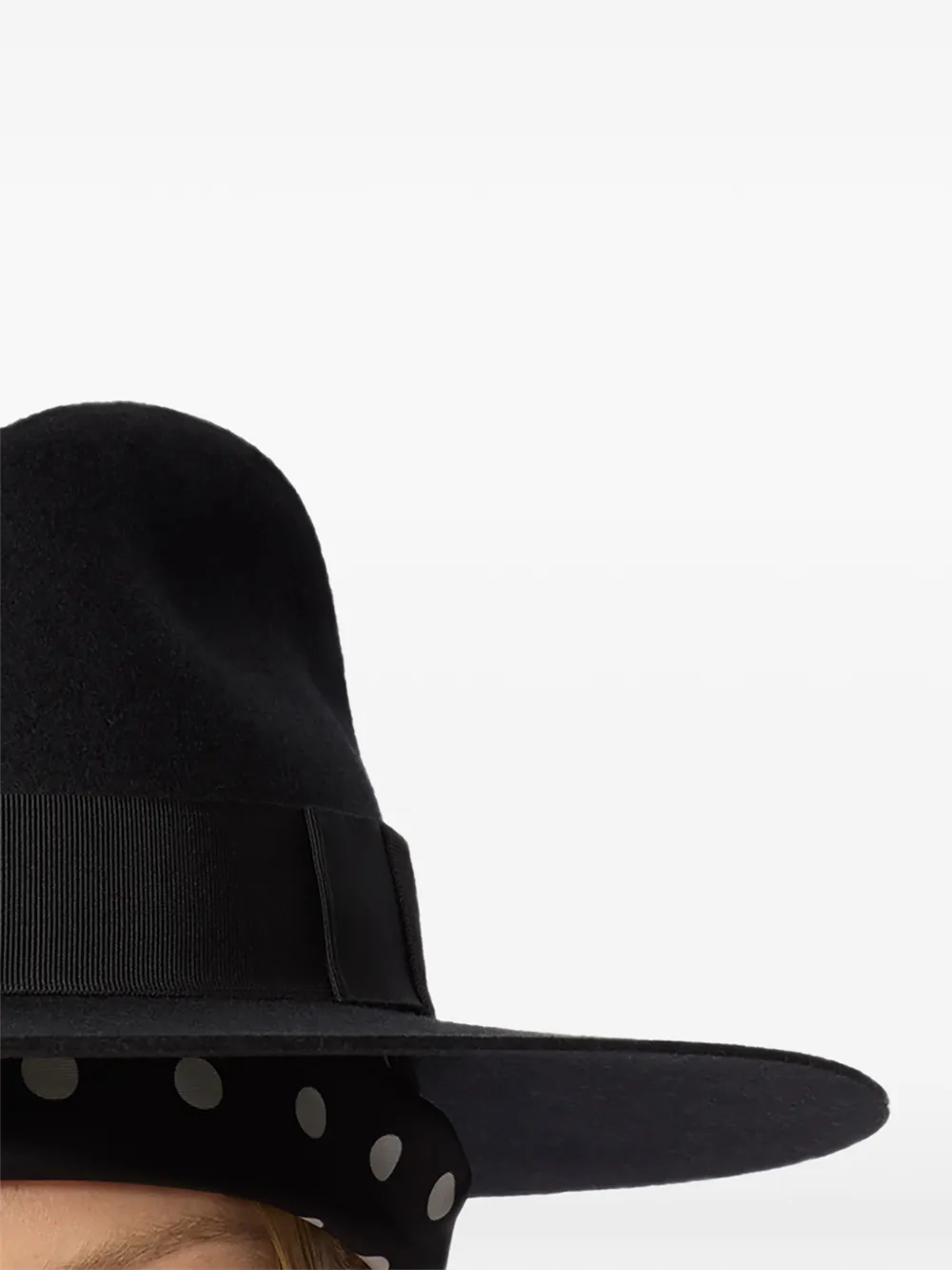 Nina Ricci felted fedora hat - Zwart