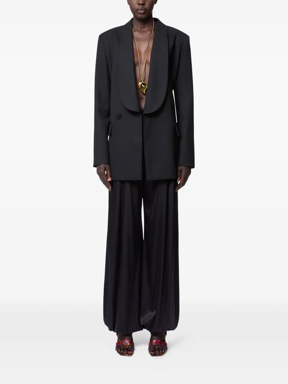 Nina Ricci Satijnen broek - Zwart