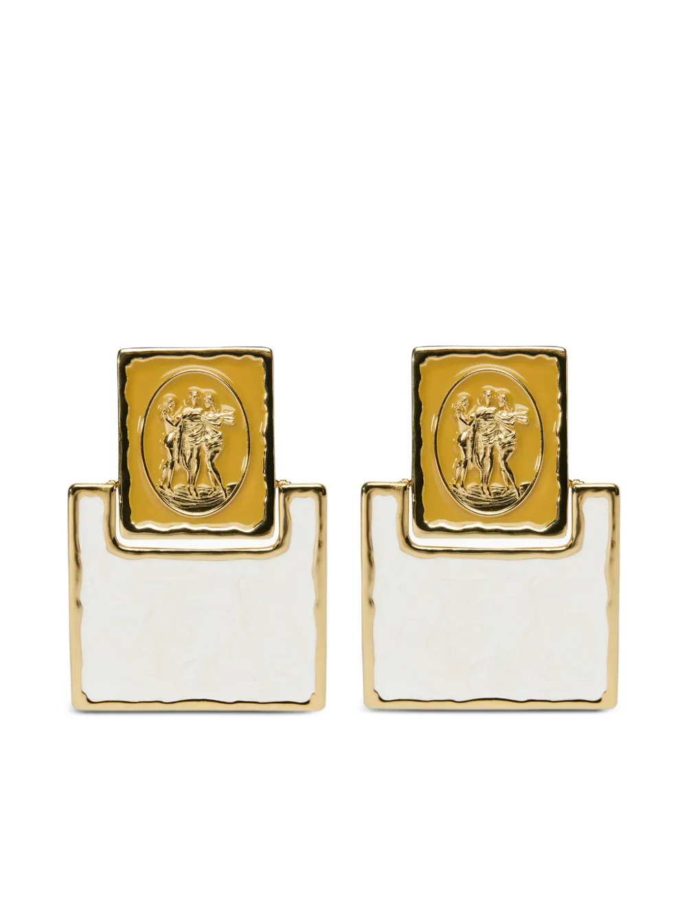 Nina Ricci Eckige Three Graces Ohrringe - Gold