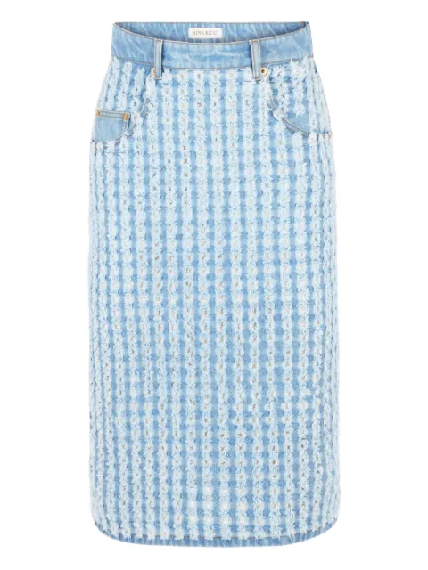 Nina Ricci denim midi skirt